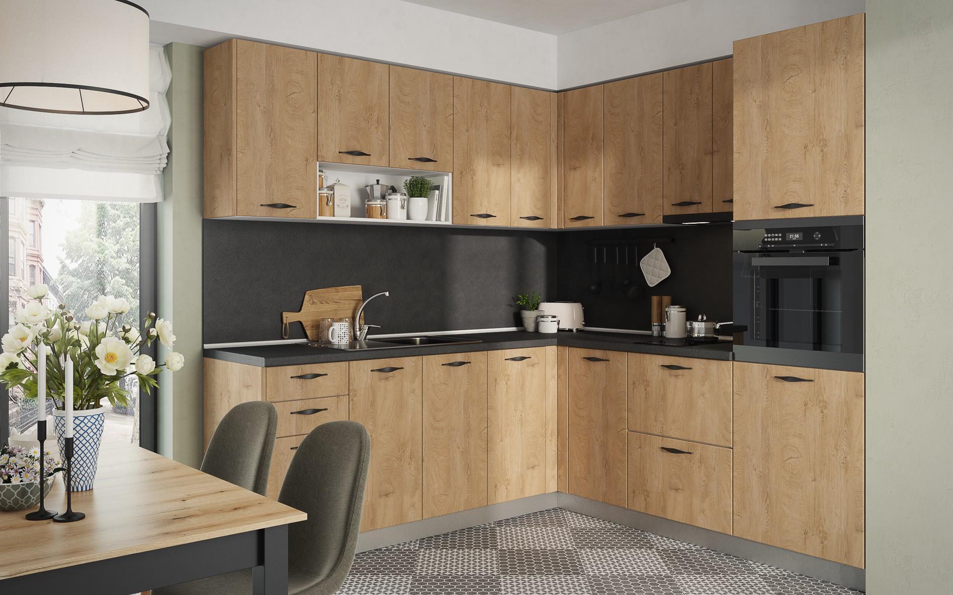 Dulap de bucatarie pentru hota  Simon 38, stejar clasic  3